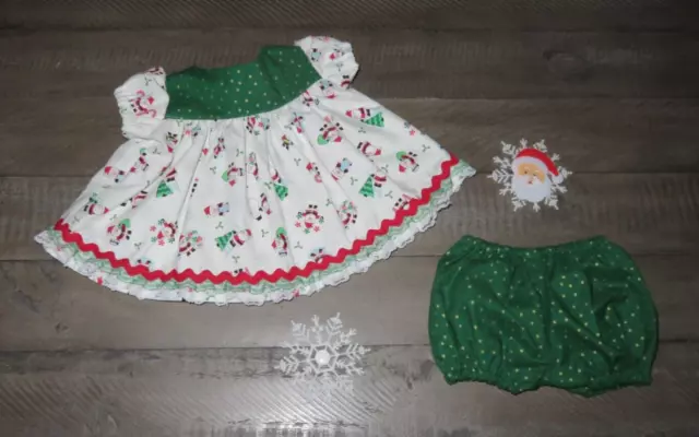 Handmade Doll Clothes for 18" - 20" Cabbage Patch Dolls - "Jolly Santa" Dress