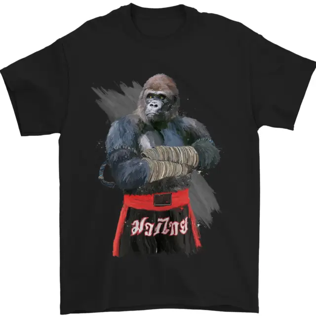 T-shirt da uomo Gorilla Fighter MMA arti marziali Muay Thai 100% cotone