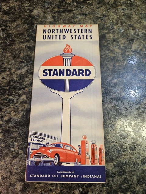 Vintage Highway Maps FOR SALE - Vintage Standard Oil Highway Map Northwestern United States.webp