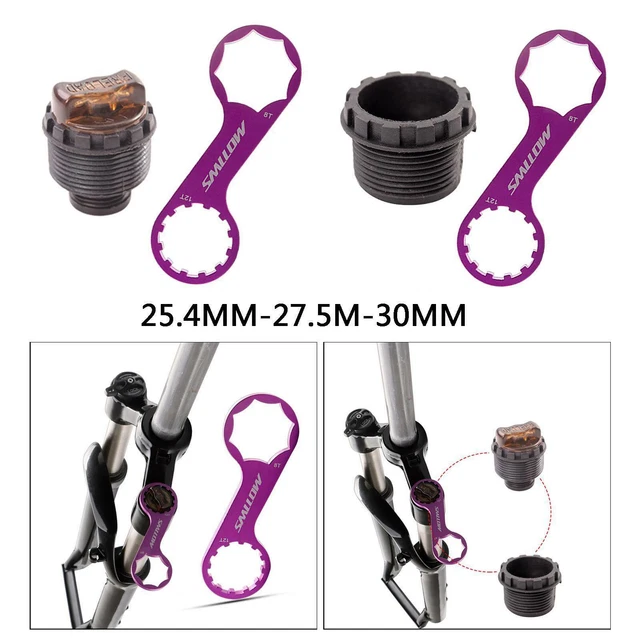 Chiave Per Forcella Anteriore Bici In Acciaio - Attrezzo Di Riparazione Per Ammortizzatori Suntour XCR, RST, XCM - 2