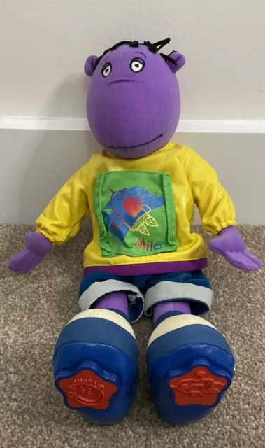 The Tweenies Milo Soft Plush 15" Rag Doll Art Stamp Feet Vintage BBC 1998 Hasbro