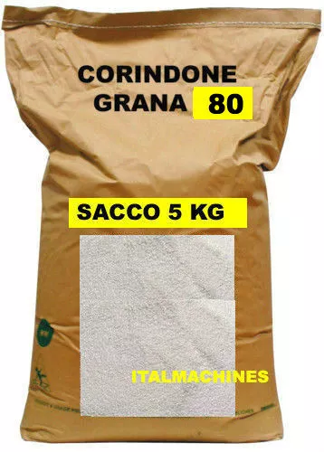 Corindone Bianco Per Sabbiatrice Graniglia Grana 80 Sabbiatura Sacco Prova 5 Kg
