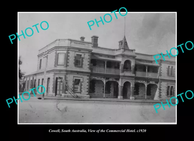 OLD LARGE HISTORIC PHOTO COWELL SOUTH AUSTRALIA THE COMMERCIAL HOTEL c1920