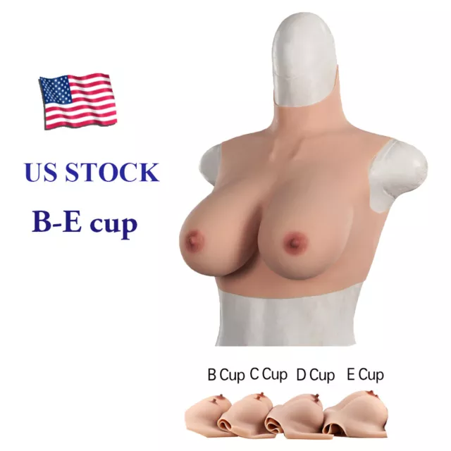 Thinner Fake Boobs Silicone Breast Forms Light Crossdressing Breastplate B-G Cup