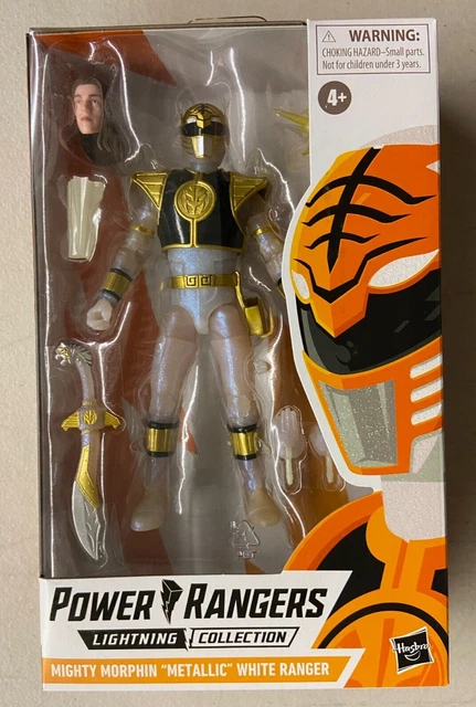 Power Rangers Lightning Collection Mighty Morphin Metallic White Ranger Figure