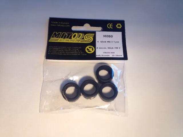 Mitoos M080 Liscio Pneumatici Mk I X 4 - 19 x 10mm - 25 Costa - Nuovo