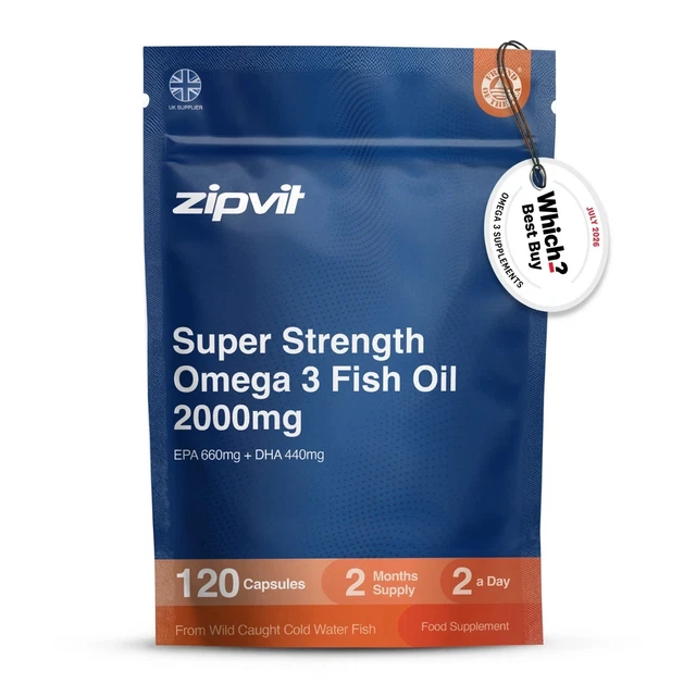 OMEGA 3 FISH Oil 2000mg - EPA 660mg DHA 440mg - Heart, Brain & Vision ...