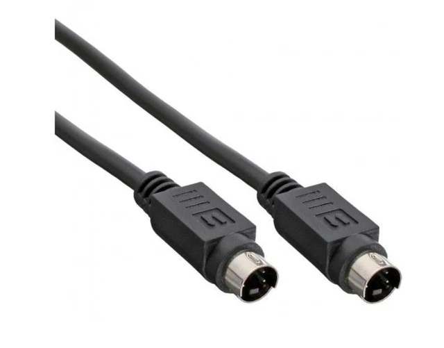 Câble S-Vidéo M/M Mini DIN 4 - Longueur 180 Cm - Noir - Neuf