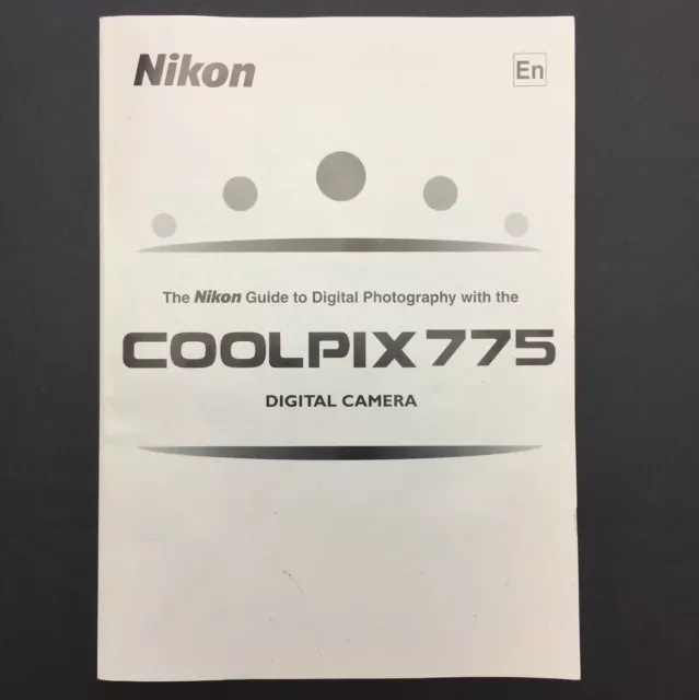 Nikon Coolpix 775 Digital Camera Instruction Manual Book