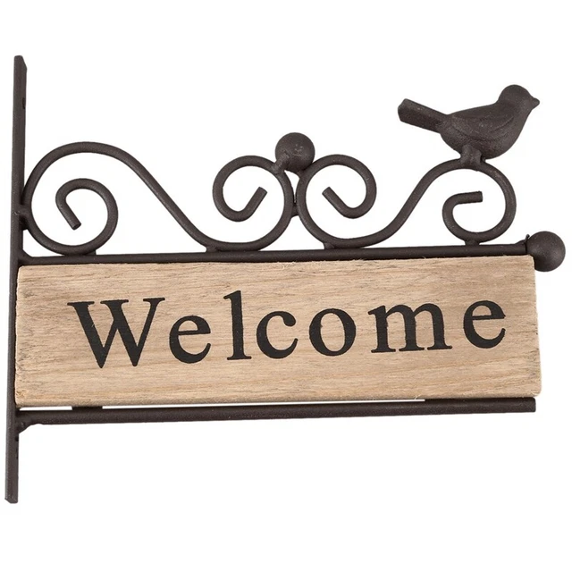 Retro Archaic Plaque Welcome Door Sign for Bar Cafe Y3F7
