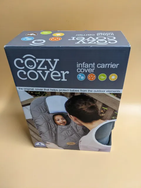 Cozy Cover Infant Carrier Cover - Secure Baby Car Seat Cover - Gray Quilt