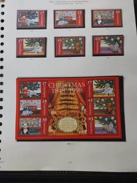 GUERNSEY 1998 ''Christmas'' Mini Sheet MS816 + Mint Set SG810 -SG815