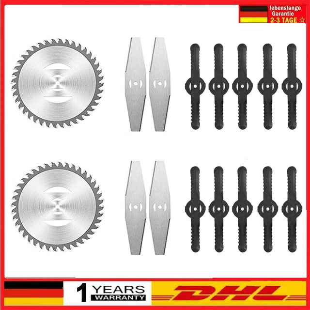 12x Rasentrimmer Messer Metall - Ersatzklingen Für Motorsense & Rasentrimmer 15cm
