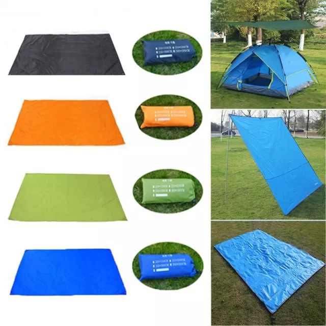 Camping Tent Tarp Awning Sun Shade Rain Shelter Moisture Proof Picnic Mat Roof