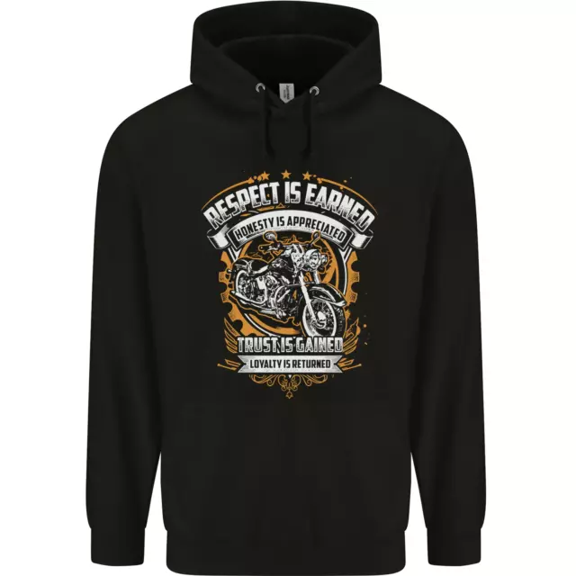 Felpa con cappuccio 80% cotone da moto Respect Earned da uomo