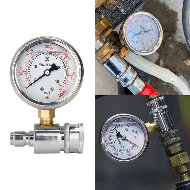 Manomètre De Pression Pour Filtre De Piscine - 0-60 Psi - Étanche, Précision 4 Bar - Pour Spa, Aquarium