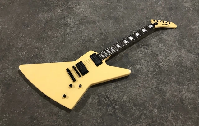 James Hetfield Style 6 Strings Electric Guitar Cream Yellow