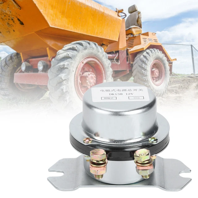Relais De Puissance 12V 300A DK138 - Pour Engins De Chantier, Excavatrices, Véhicules Utilitaires - Contact Normalement Ouvert - 3