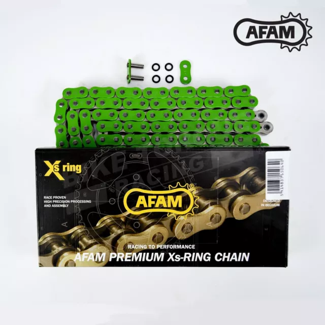 Afam Upgrade Green 525 Pitch 108 Link Chain for Aprilia 900 Shiver 2017-2020