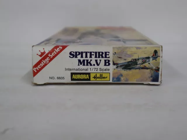 Aurora Heller 1/72 Spitfire MK V B British WWII Model Airplane Kit 6605  1977 3