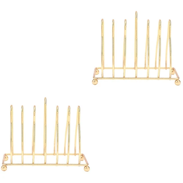 2 PCS Plate Drying Rack Dish Rack Dishes Organizer Cabinet Display Stand