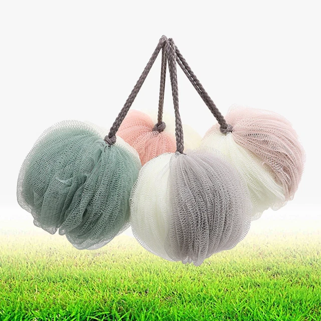 4 Stücke Große Duschkugel Weiche Badekugel Doppel Farbe Mesh Schwamm Mesh Pouf S