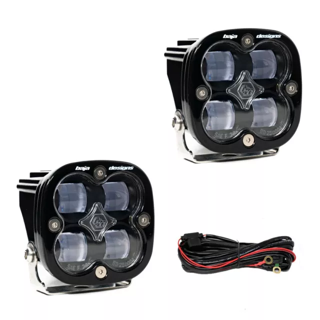 Baja Designs Squadron SAE Certified Clear Wide Cornering LED Light Pods - Pair