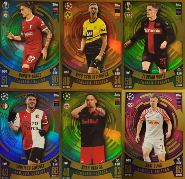 TOPPS MATCH ATTAX Champions League 2023/2024 1a 6x carte edizione