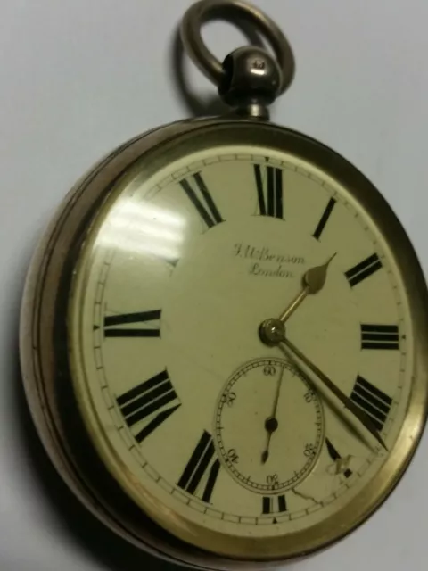 Pocket Watch Beautiful Jw Benson The Ludgate London Solid Silver Sterling 55Mm