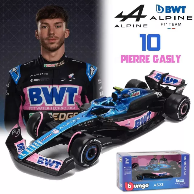 Bburago 1:43 F1 2023 BWT Alpine A523 #10 Pierre Gasly Model Car NEW IN BOX