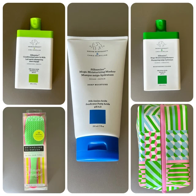 Balsamo shampoo mega maschera idratante capelli di elefante ubriaco £96 Silkamino