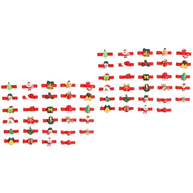 100 pcs Weihnachten Haar Bögen Weihnachten Haar Pin Urlaub Haar Clips
