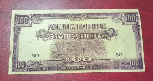 Netherland East Indie Seratoes Roepiah bank notes.