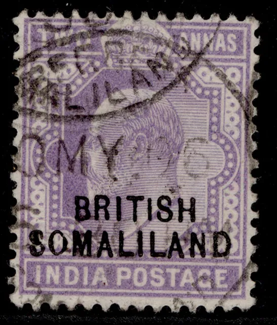 SOMALILAND PROTECTORATE EDVII SG27, 2a violet, FINE USED.