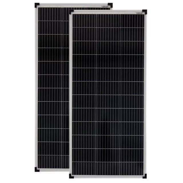 2 Stück 100 Watt mono Solarpanel Solarmodul Solarzelle Photovoltaik TÜV Zert. PV