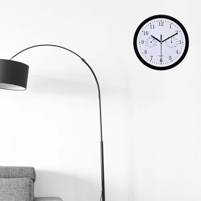 Reloj con higrómetro reloj redondo cocinas? ¿pared? ¿relojes? Reloj de pared hogar