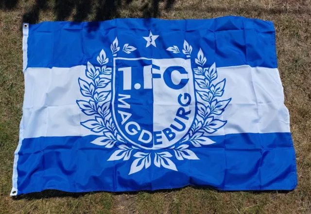 Fahne 1. FC Magdeburg , Mastfahne mit 2 Ösen , ca. 150 x 100 cm  ** NEU ** FCM