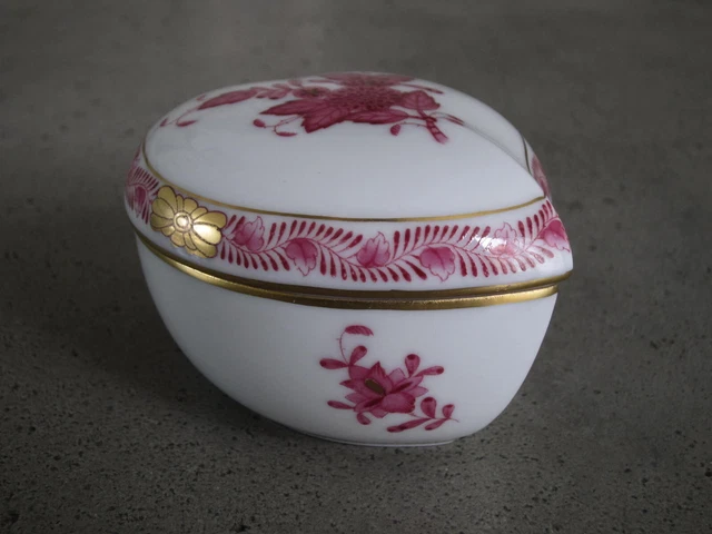 Dose von Herend, Apponyi Purpur Gold, 6005/AP, Deckeldose klein