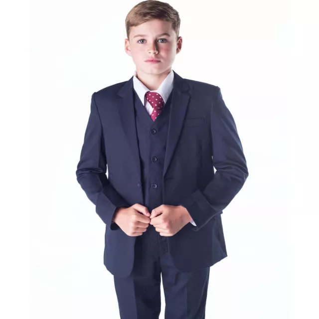 Boys Suits Boys Navy Suit Boys Wedding Suit Page Boy Party Prom 5 Piece Suit