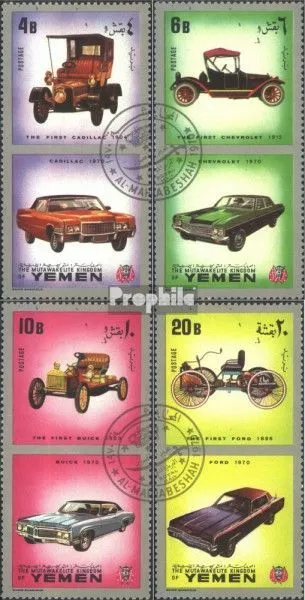 Yemen (Reino) 1180A-1183A (edición completa) usado 1970 coches