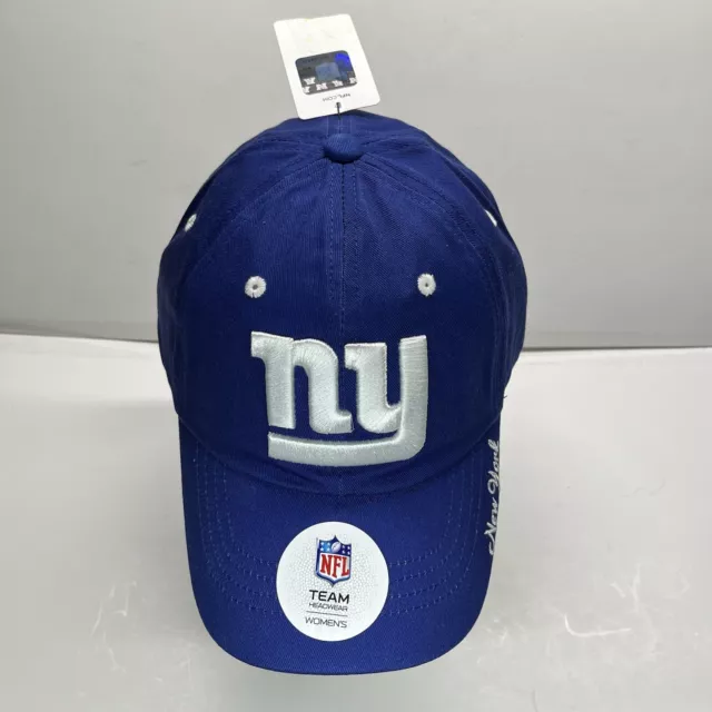New York Giants Hat Cap Strap Back Womens Blue NFL Team Apparel Football NWT 2