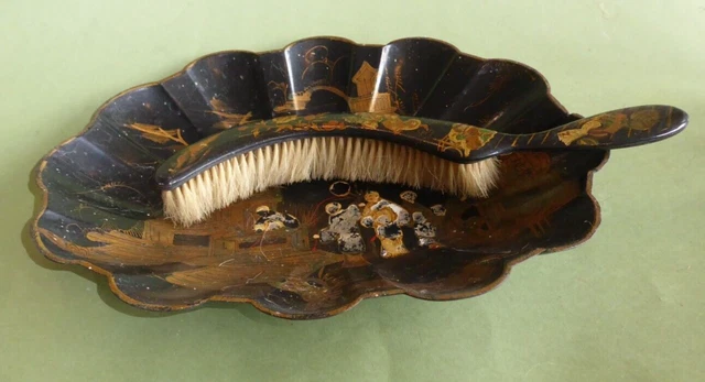 ANCIEN RAMASSE MIETTE et Balayette de Table en Bois Napoléon III EUR 15,95 - FR