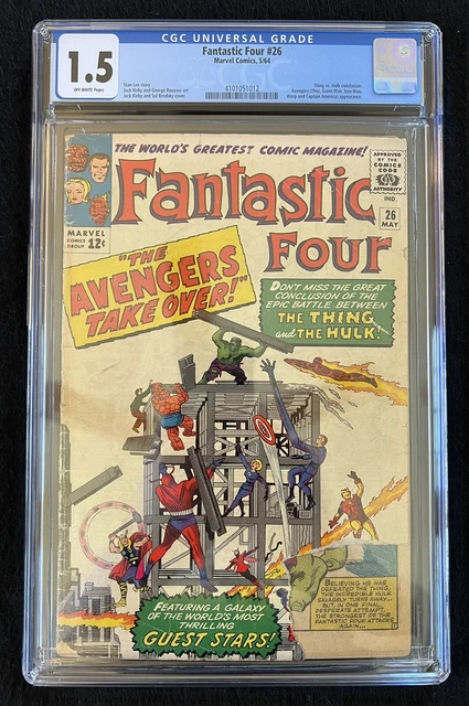 Fantastic Four 26 CGC 1.5 - Key - 3rd Silver Age Cap America app, 4th Avengers x