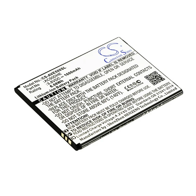 Batteria 1600mAh per Archos 50d elio 4G A50D Elements Dual SIM LTE