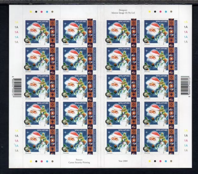 Singapore Mnh 2000 Sg1080 Festivals Sheet Of 20