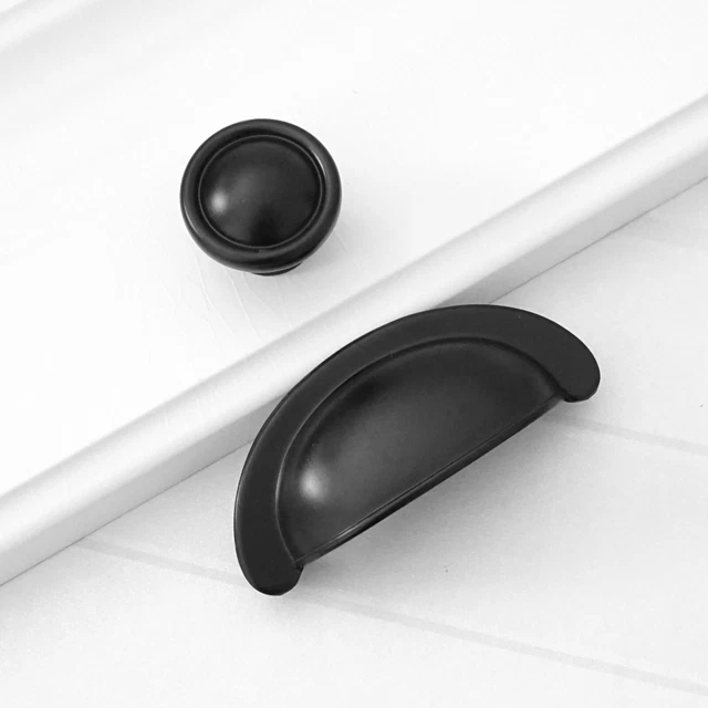 Cup Drawer Pull Handle Dresser Knobs Shell Bin Bowl Kitchen Cabinet Door Pulls