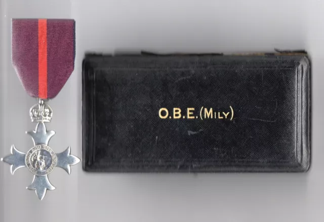 OBE (Mily), Military Order of the British Empire Silver Medal, Original Box. M1
