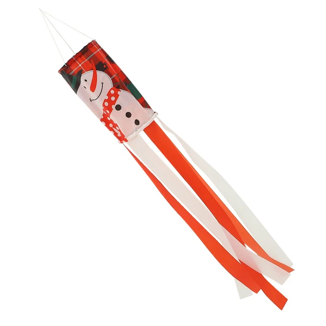 Xmas Hanging Decorations Christmas Windpipe Flag Santa Windsock Indicator 6