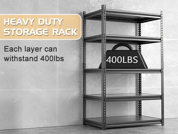 Adjustable Shelf Heavy Duty Shelving units and Storage Load Up to 2000lbs 5-Tier 3