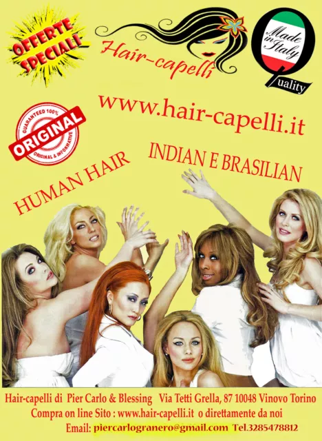 Extension Kit Capelli Umani 50 Cm. Remy Con  Clip Varie Larghezze